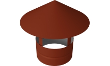 Дымник на трубу круглый d200 0,5 Satin Matt с пленкой RAL 8004 терракота