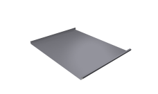 Фальц двойной стоячий Grand Line 0,45 Drap с пленкой на замках RAL 7004 сигнальный серый