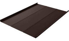 Фальц двойной стоячий Line Grand Line 0,45 Drap TwinColor с пленкой на замках RAL 8017 шоколад