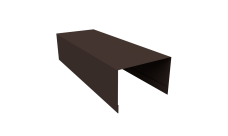 Крышка для забора из сайдинга Квадро Брус, Вертикаль Grand Line 0,45 Drap-Dl TX RR 32 темно-коричневый (2,54м)