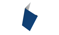 Нащельник (для калиток и ворот) 25х35 жалюзи Milan, Tokyo, Palermo 0,45 PE RAL 5005 сигнальный синий (L1,68)