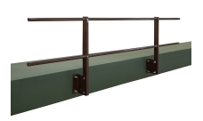 Ограждение кровельное для парапета с боковым креплением (2,0х1,2) RAL 8017 шоколад