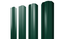 Штакетник М-образный A фигурный Grand Line 0,45 Drap RAL 6005 зеленый мох