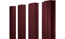 Штакетник П-образный A с прямым резом Grand Line 0,45 Drap RAL 3005 красное вино