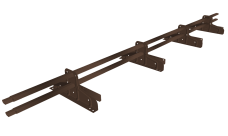 Снегозадержатель трубчатый под фальц Premium 40х20 RAL 8017 3м ОЦ