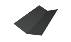 Планка ендовы нижней 300х300 Grand Line 0,45 PE с пленкой RAL 7016 антрацитово-серый (2м)