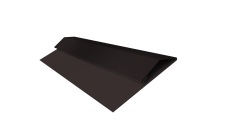 Планка стартово-финишная Экобрус Grand Line 0,45 PE-Double с пленкой RAL 9005 черный (2м)