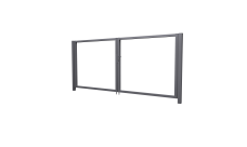 Ворота Жалюзи 1,68х3,6 RAL 7004 без заполнения