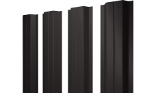 Штакетник П-образный A с прямым резом Grand Line 0,45 Drap TX RR 32 темно-коричневый