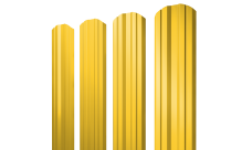 Штакетник Твин фигурный Grand Line 0,45 PE RAL 1018 цинково-желтый