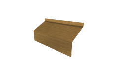 Ламель забора жалюзи Milan/Milan new стартовая/финишная для калиток и ворот 0,45 Print Elite Honey Wood TwinColor