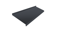 Отлив простой 250 Grand Line 0,45 Drap ТХ двухсторонний RAL 7024 мокрый асфальт (2м)