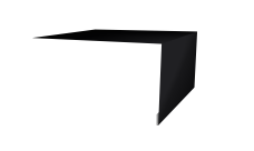 Планка околооконная простая 250х50 0,45 Drap RAL 9005 черный (2м)