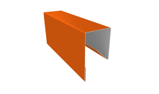 Планка П-образная заборная 17 0,45 PE с пленкой RAL 2004 оранжевый (2м)