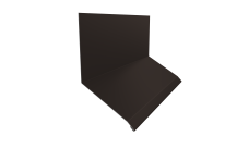 Планка примыкание верхнее к стене фальц 150х130х20 Grand Line 0,45 ПЭ двухсторонний с пленкой RR 32 темно-коричневый (3м)