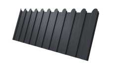 Профнастил С8A v01 фигурный Grand Line 0,5 PurPro Matt 275 RAL 7024 мокрый асфальт