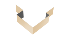 Угол внешний асимметричный фибросайдинга 0,5 Satin с пленкой RAL 1015 светлая слоновая кость (3м)