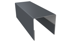 Планка П-образная заборная 20 Grand Line 0,5 Rooftop Бархат RAL 7024 мокрый асфальт (2,5м)