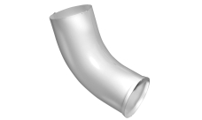 Колено стока Grand Line PU 100 мм RAL 9003 сигнальный белый