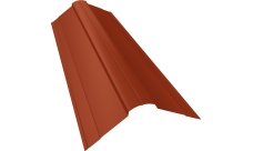 Планка конька фигурного 100х100 Grand Line 0,45 Drap ST RAL 8004 терракота (2м)