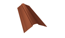 Планка конька фигурного 100x100 0,45 Drap ST RAL 8004 терракота (2м)