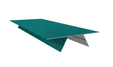 Планка стыковочная составная верхняя Экобрус Grand Line 0,45 PE с пленкой RAL 5021 водная синь (2м)