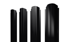 Штакетник П-образный A фигурный 0,45 Drap TX RAL 9005 черный