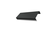 Ламель обратная стартовая/финишная забора жалюзи Texas 53мм для калиток и ворот (с заполнением ламелями 125) 0,5 Drap TX RAL 7016 антрацитово-серый