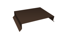 Парапетная крышка прямая 250мм Grand Line 0,45 PE-Double с пленкой RAL 8017 шоколад (2,5м)