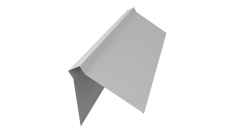 Планка конька плоского 220х50х220 0,45 Drap TX RAL 7047 телегрей 4 (2м)