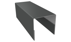 Планка П-образная заборная 20 Grand Line 0,5 Satin Matt RAL 7016 антрацитово-серый (2,5м)