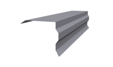 Планка торцевая фигурная 100х85 0,45 PE lite с пленкой RAL 7004 сигнальный серый (2м)