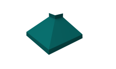 Угол отлива внешний 150 0,45 PE с пленкой RAL 5021 водная синь