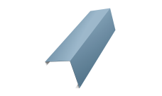 Декоративная накладка на столб универсальная угловая 60х60 для забора жалюзи Grand Line 0,45 Drap TX RAL 5024 пастельно-синий (1,8м)