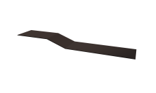 Планка крепежная фальц Grand Line 0,45 Drap ТХ двухсторонний RR 32 темно-коричневый (3м)