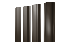 Штакетник Прямоугольный с прямым резом Grand Line 0,5 Satin Matt TX RR 32 темно-коричневый