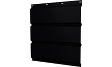 Софит металлический Классик v01 Grand Line без перфорации 0,5 PurPro Matt 275 с пленкой RAL 9005 черный