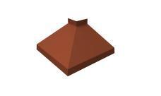 Угол отлива внешний 250 Grand Line 0,45 PE с пленкой RAL 8004 терракота