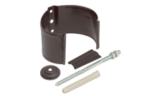 Кронштейн трубы на кирпич 100мм матовый RAL 8017