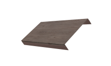 Ламель обратная стартовая/финишная забора жалюзи Texas 50мм для калиток и ворот (с заполнением ламелями 150) 0,45 Print Elite White Wood TwinColor