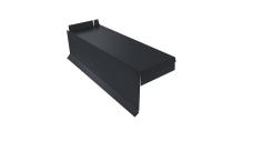 Планка торцевая сегментная Квадро профи Левая стартовая 0,5 Satin Matt TX RAL 7024 мокрый асфальт