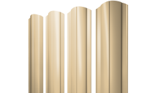 Штакетник Круглый фигурный Grand Line 0,45 PE RAL 1014 слоновая кость