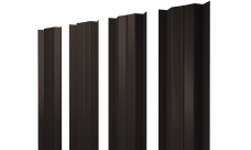Штакетник М-образный B с прямым резом 0,5 Satin Matt TX RR 32 темно-коричневый