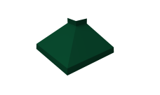 Угол отлива внешний 150 Grand Line 0,45 PE с пленкой RAL 6005 зеленый мох