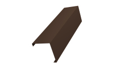 Декоративная накладка на столб универсальная угловая 62х55 для забора жалюзи 0,45 Drap TwinColor RAL 8017 шоколад (1,8м)