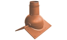 Элемент коньковый Krovent Pipe-Cone красно-коричневый