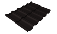 Металлочерепица "Квинта Уно" ("Kvinta Uno") 0,5 Velur X RAL 9005 черный