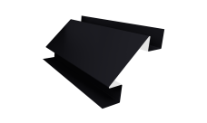 Планка угла внутреннего сложного Экобрус Grand Line 0,5 Satin Matt TX RAL 9005 черный (3м)