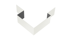 Угол внешний асимметричный фибросайдинга 0,5 Satin с пленкой RAL 9003 сигнальный белый (3м)