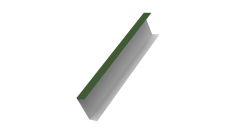 Декоративная накладка на столб универсальная 80х80 для забора жалюзи Grand Line 0,5 Satin Matt TX RAL 6020 хромовая зелень (1,8м)